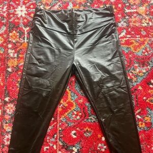 Faux leather leggings